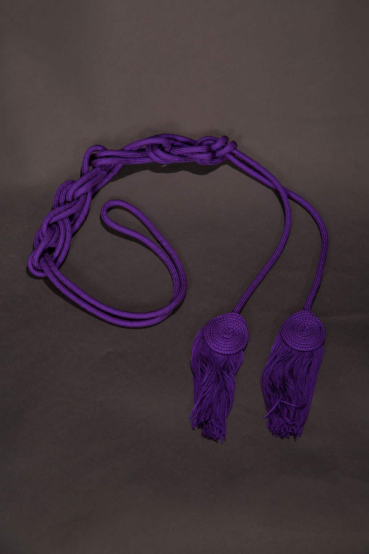 Purple Solid Flat Knot Cincture