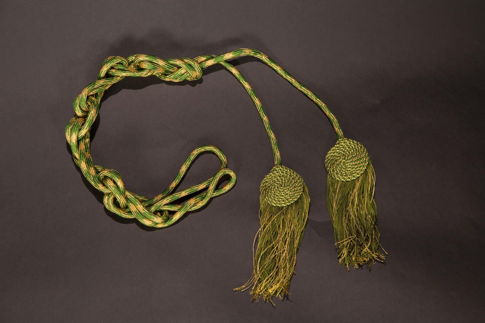 Olive / Gold Flat Knot Cincture