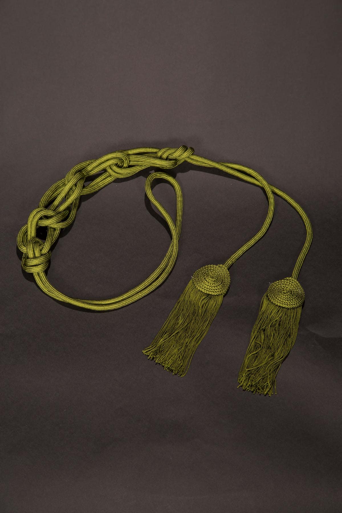 Olive Solid Flat Knot Cincture