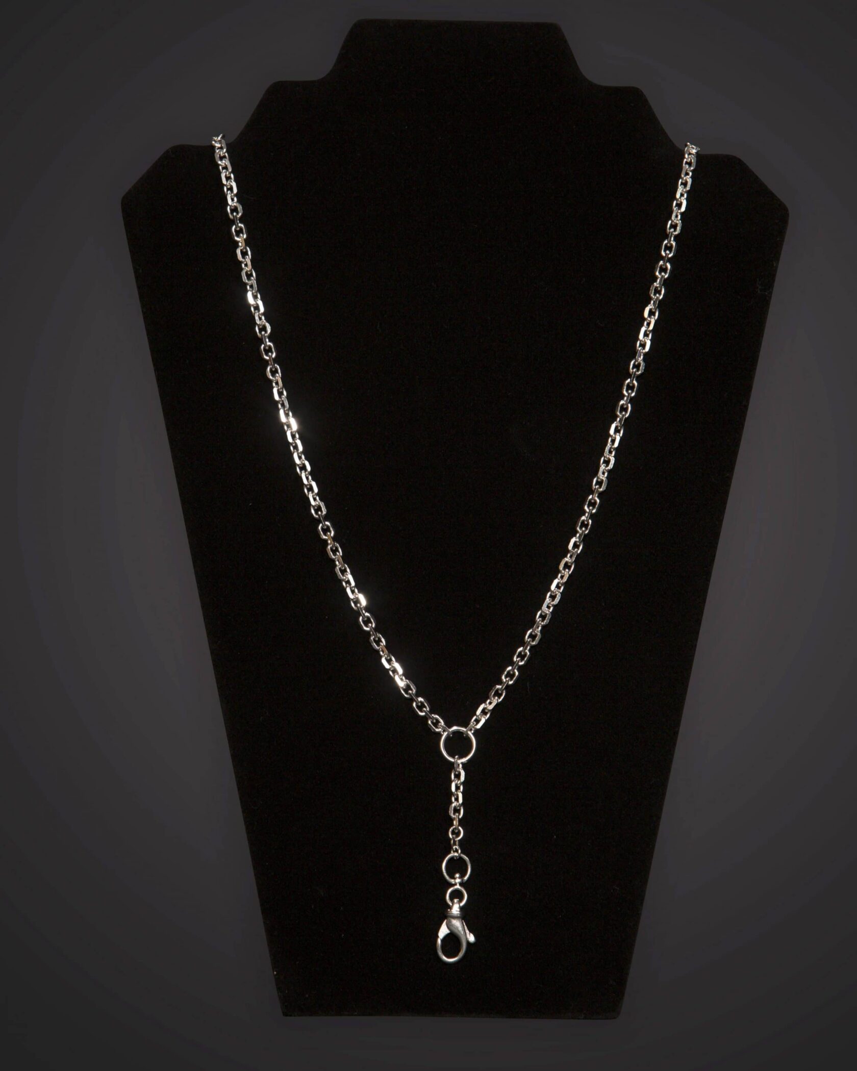 Pectoral Chain - Geo - Long - Silver Plated