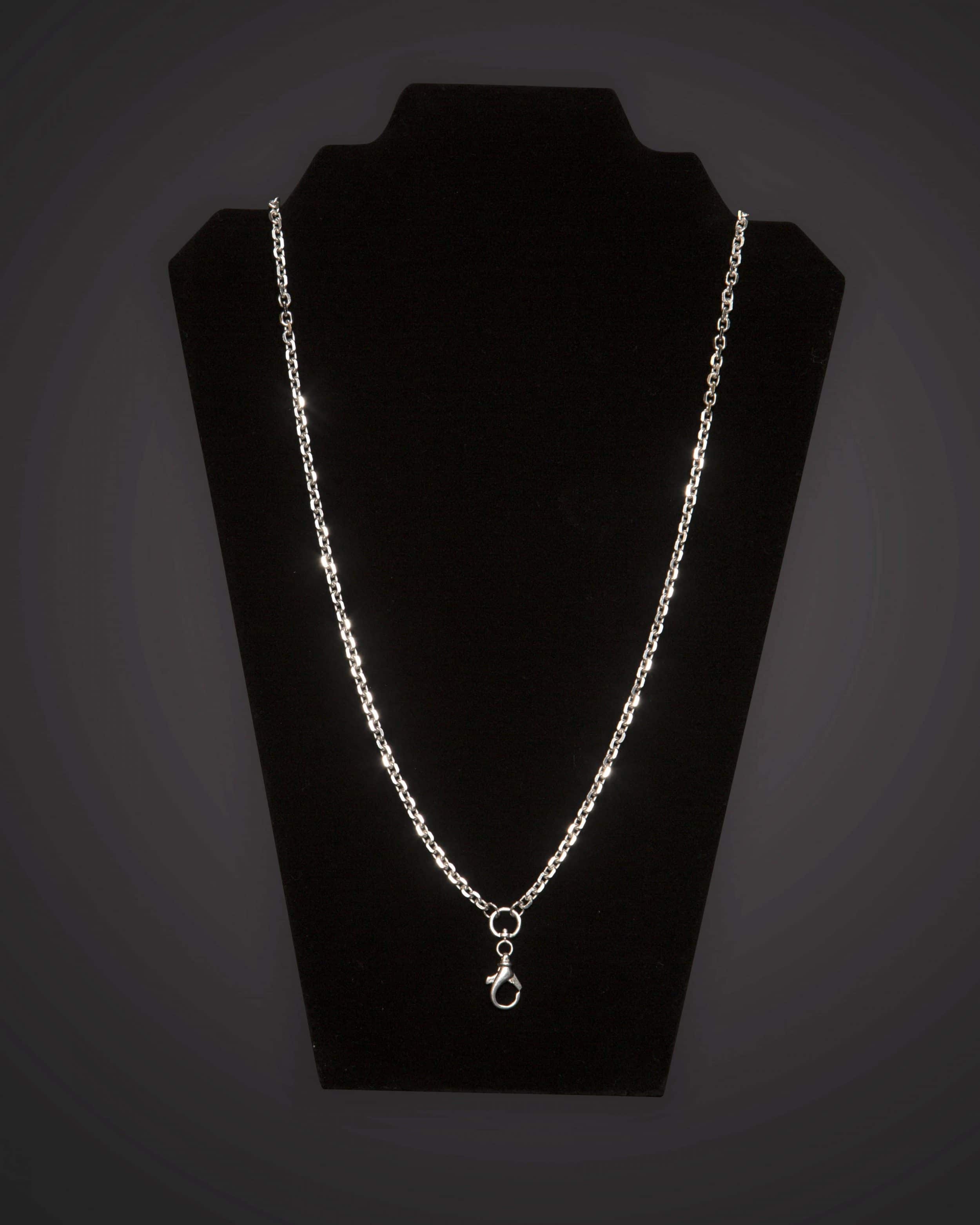 Pectoral Chain - Geo - Short - Silver Plated