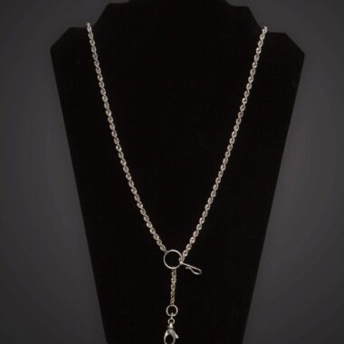 Pectoral Chain - Braided - Long - Silver Plated