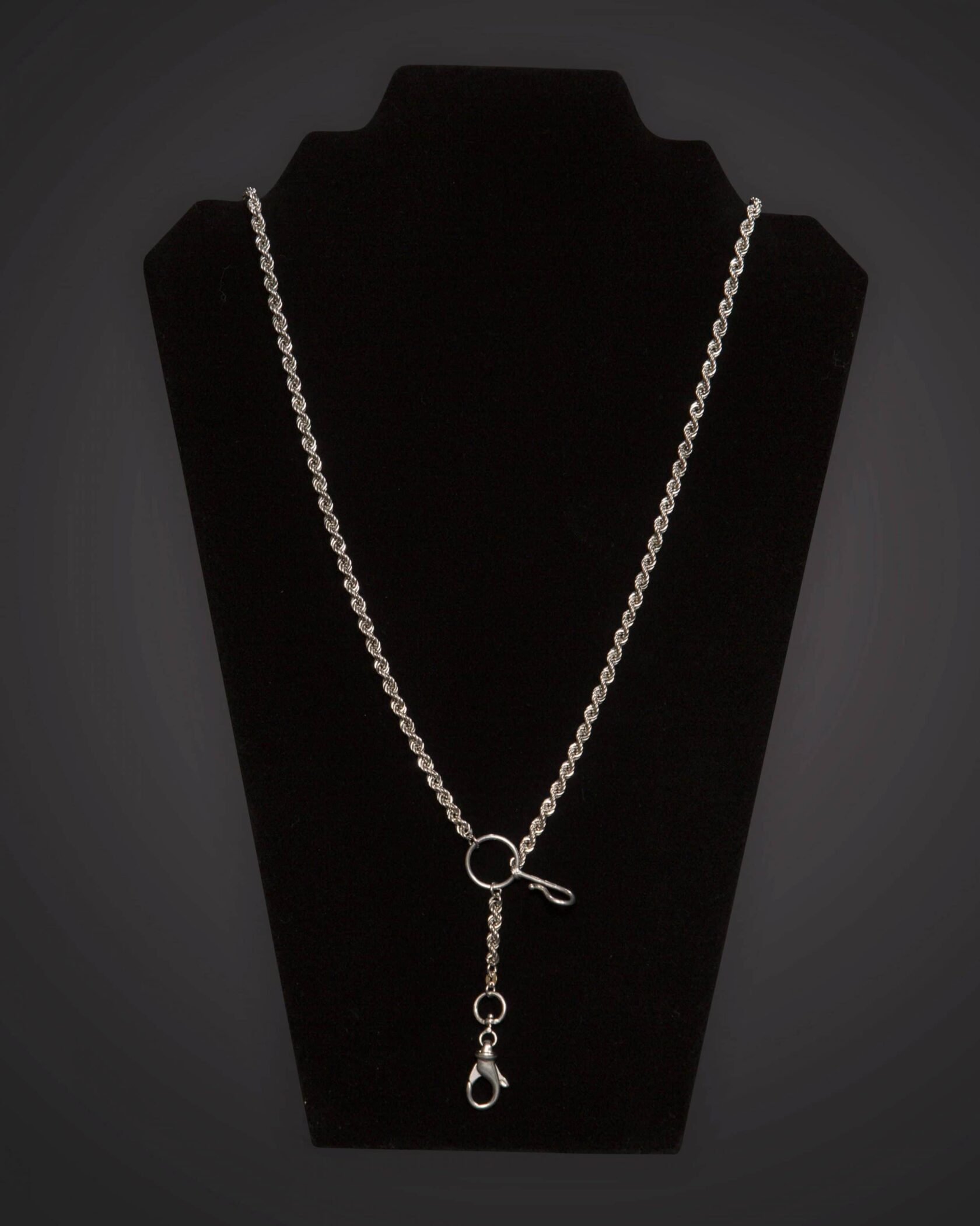 Pectoral Chain - Braided - Long - Silver Plated
