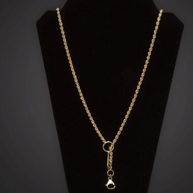 Pectoral Chain - Braided - Long - Gold Plated