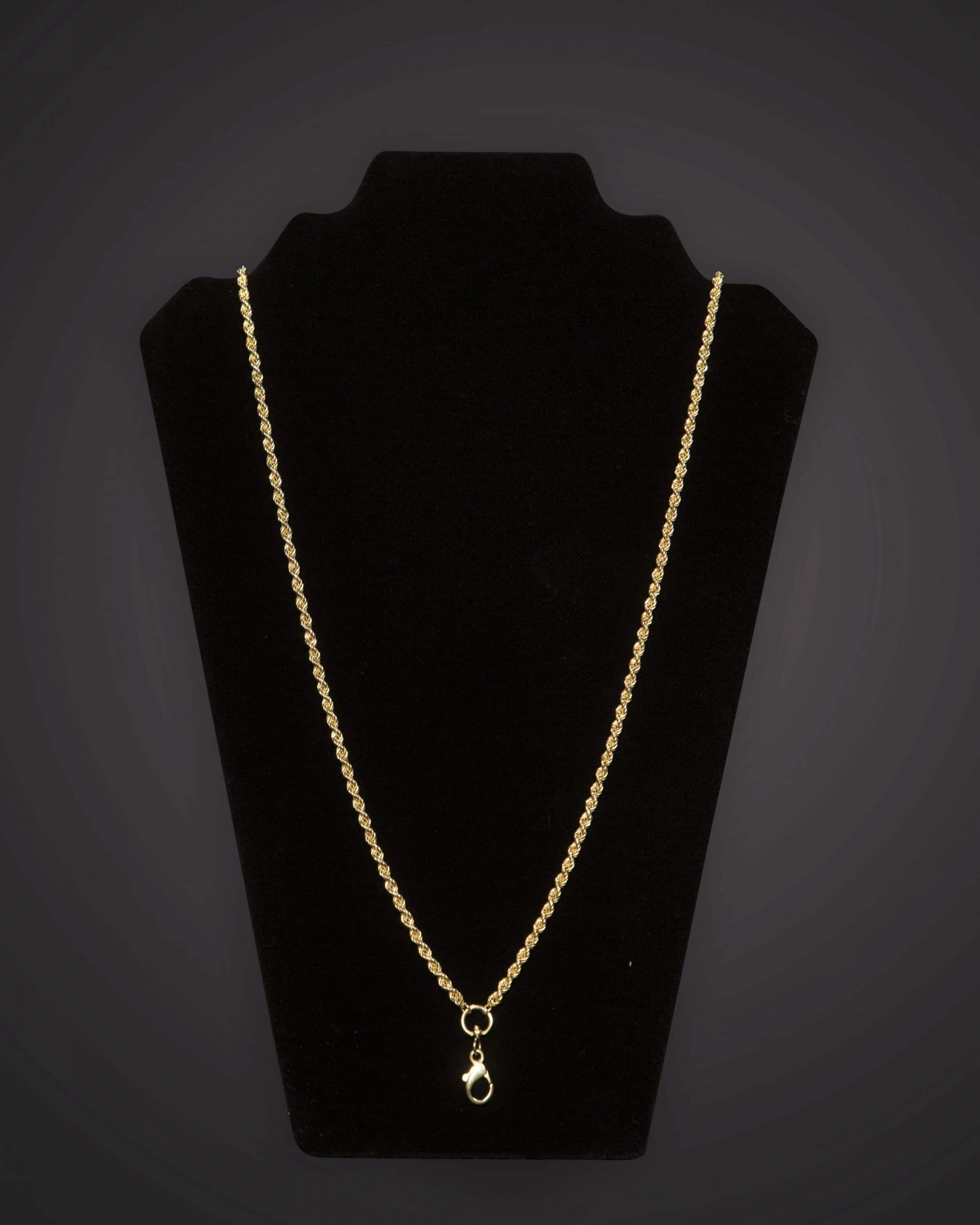Pectoral Chain - Braided - Short - Gold Plated