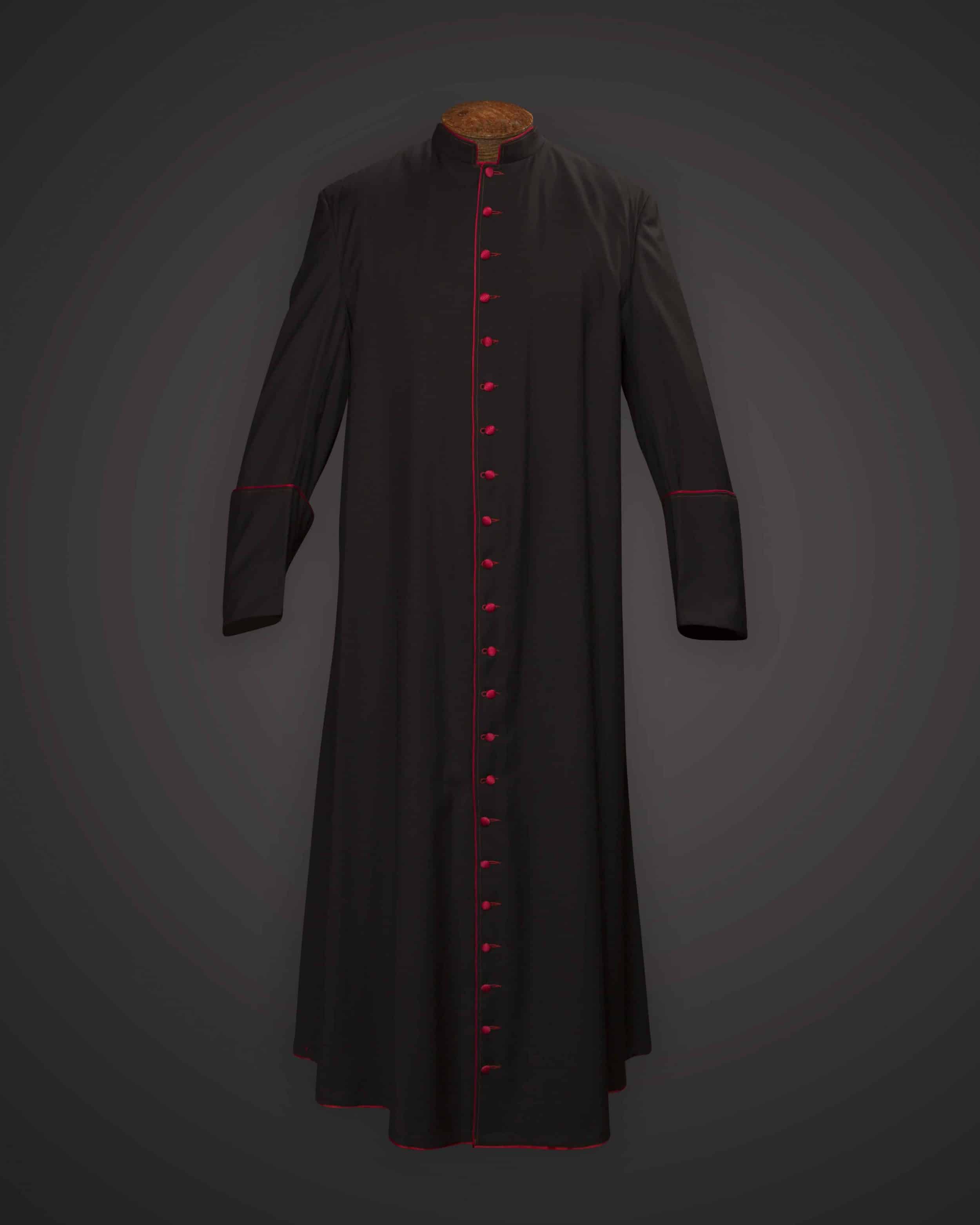 Black Cassock Red Trim (Prelate of Honor) - Serge 996