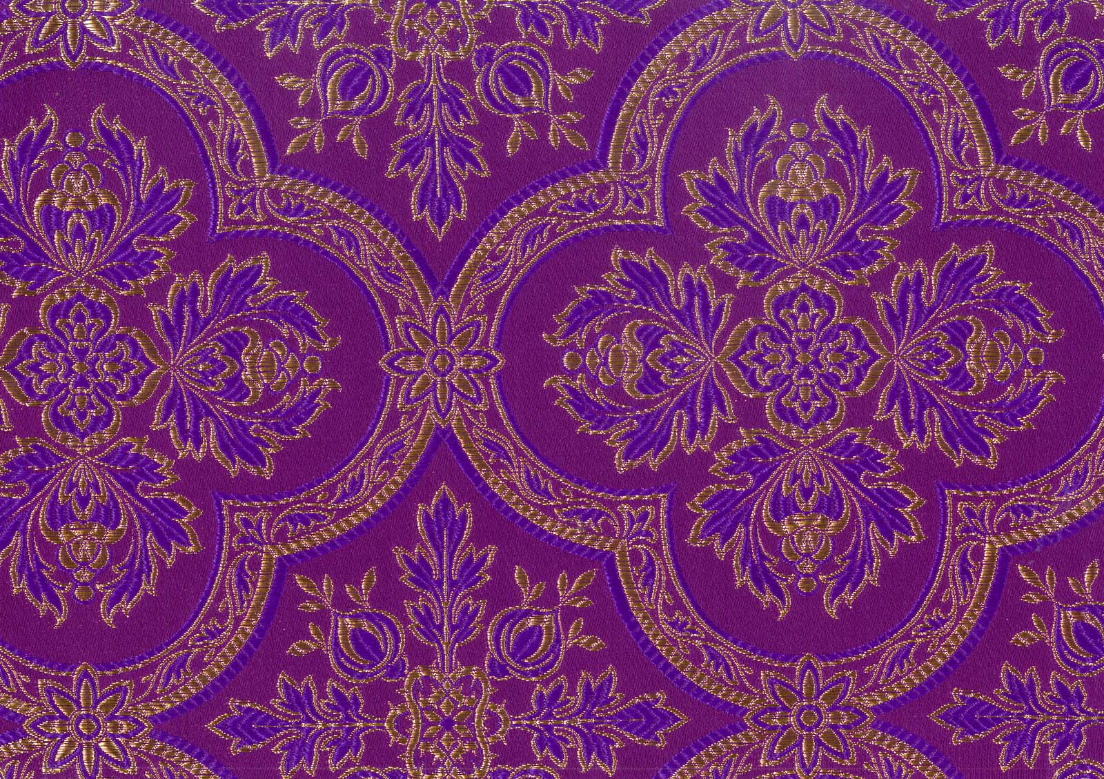Poly Silk Blend 1981286 - Purple and Gold