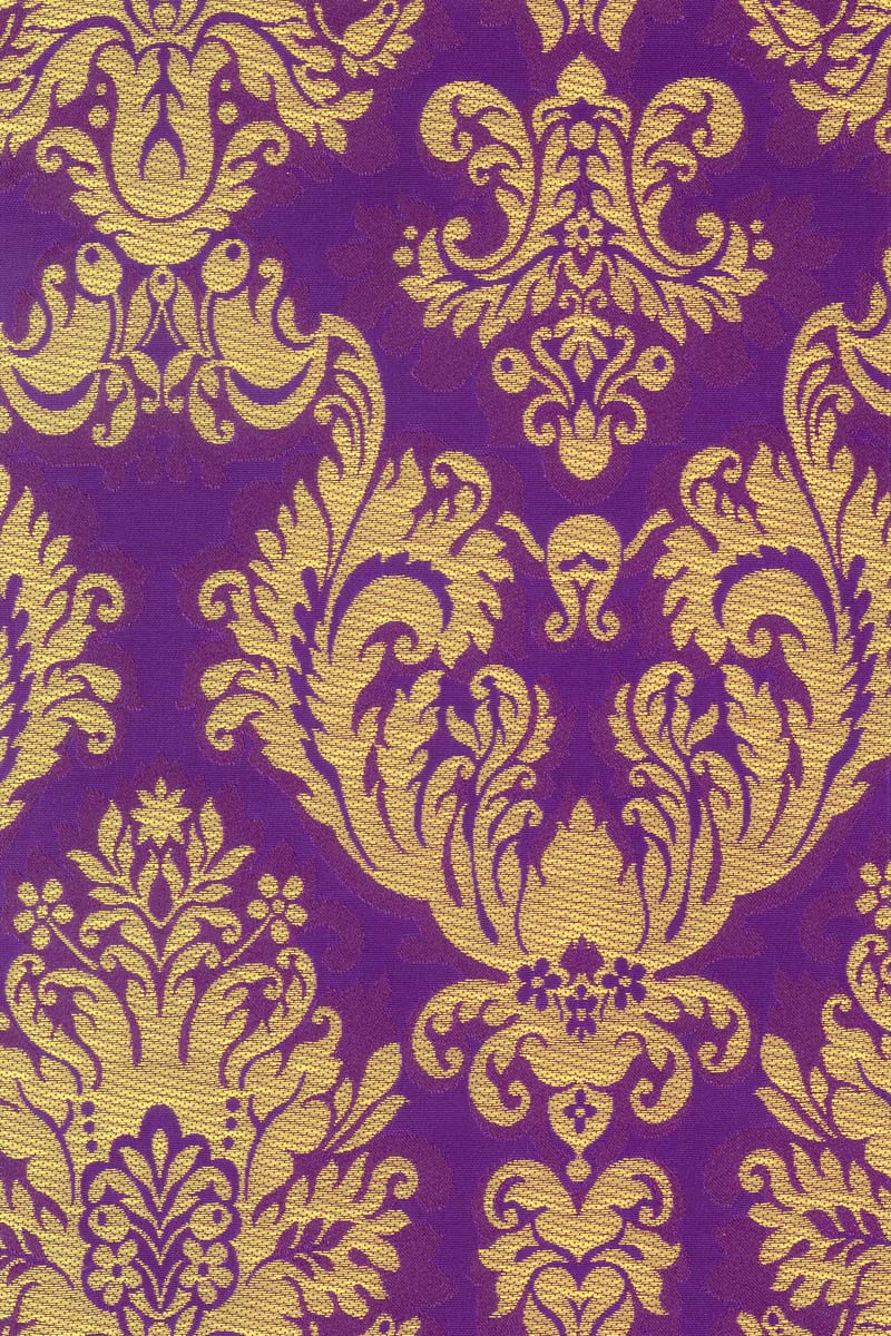 Poly Silk Blend - San Satiro - Purple and Gold
